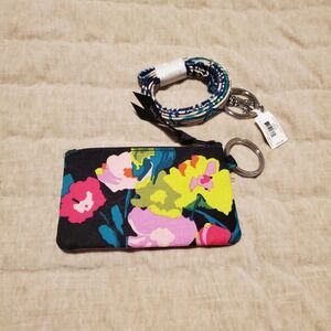 Vera Bradley ID holder and change purse with lanyard
